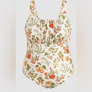 NWT Abstract Pattern with tummy control swimsuit.